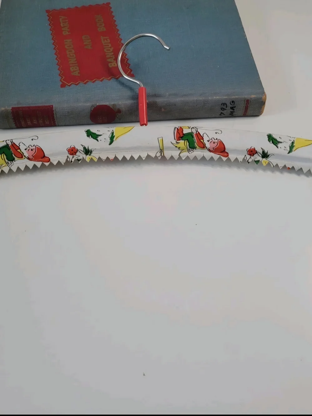 Children's Printed Padded Hangers - White with Multicolor Cartoon Print